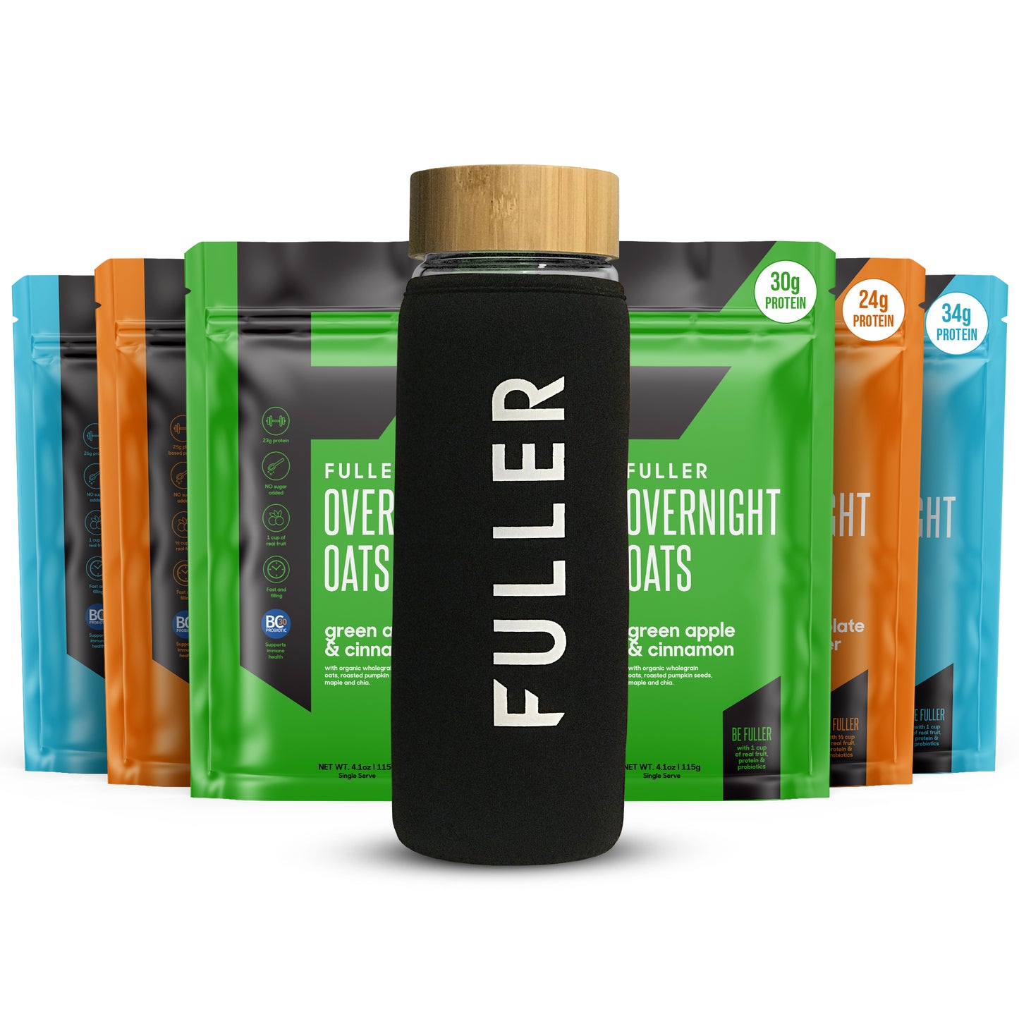 Starter Kit: Shaker Bottle + 6 Pack of FULLER